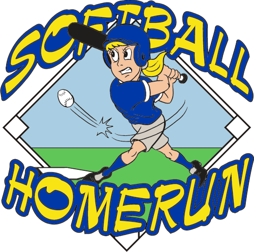 1 1/4" Homerun Softball Pin-2961