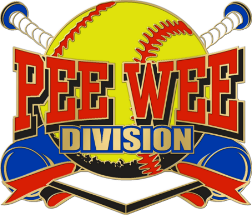 1 1/4" Pee Wee Division Softball Pin-2966