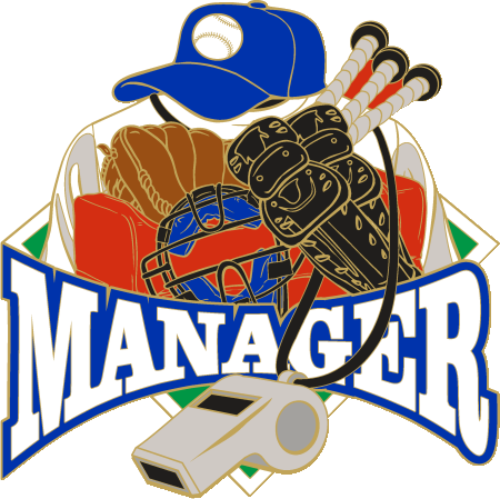 1.25" Manager Baseball Pin-2990