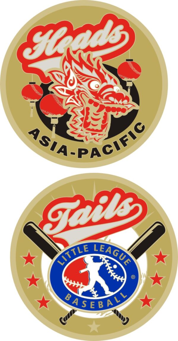 1.5" ASIA PACIFIC LITTLE LEAGUE FLIPPING COIN-3209