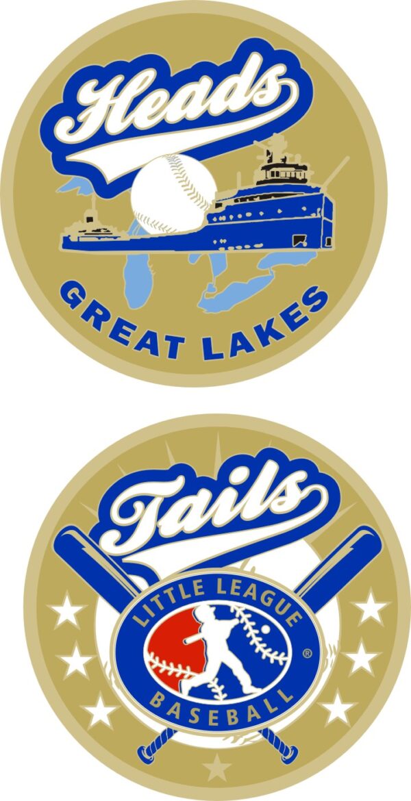 1.5" GREAT LAKES REGION LITTLE LEAGUE FLIPPING COIN-3222